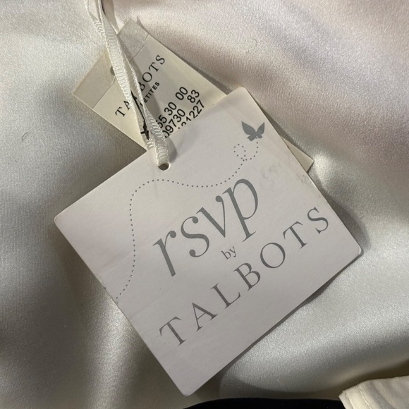 RSVP By Talbots Silk Sleeveless Top with Bow Ivory/Black Size Medium Petite - Picture 6 of 13